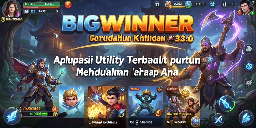 Tampilan antarmuka utama BIGWINNER yang intuitif dan menarik.