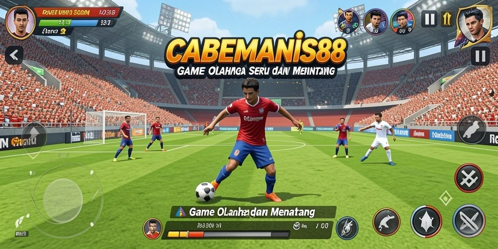 Screenshot utama CABEMANIS88 menampilkan aksi olahraga yang mendebarkan.