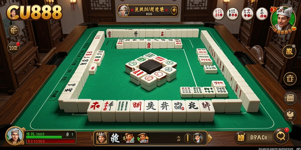 Tampilan gameplay seru dan menantang dari CU888 Mahjong.