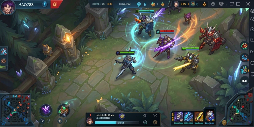Tampilan gameplay mendebarkan dari HAO788 yang menampilkan aksi tim.