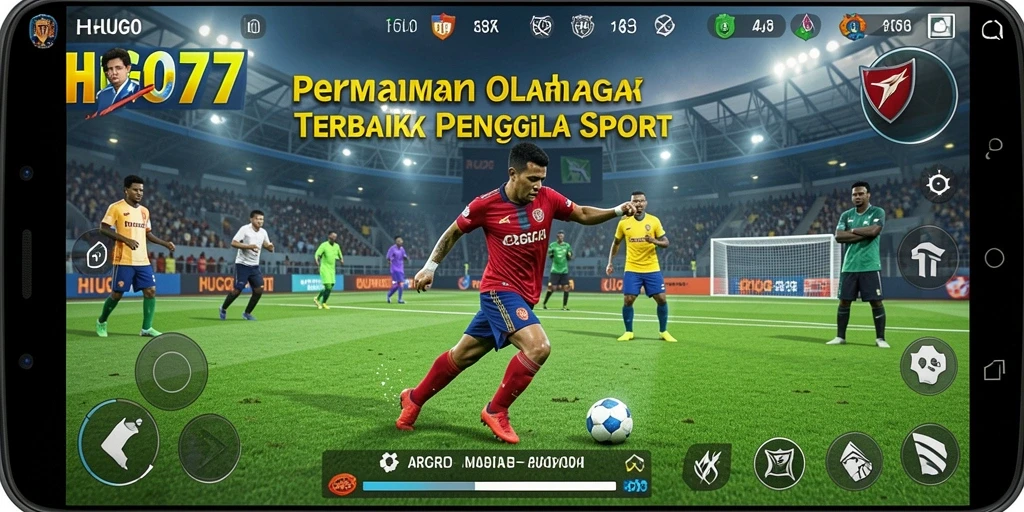 Tangkapan layar HUGO77 menunjukkan aksi menarik dalam pertandingan olahraga.