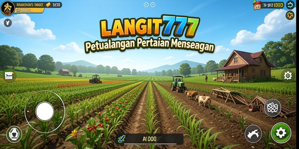 Screenshot LANGIT777 menampilkan aktivitas bertani yang seru dan interaktif.