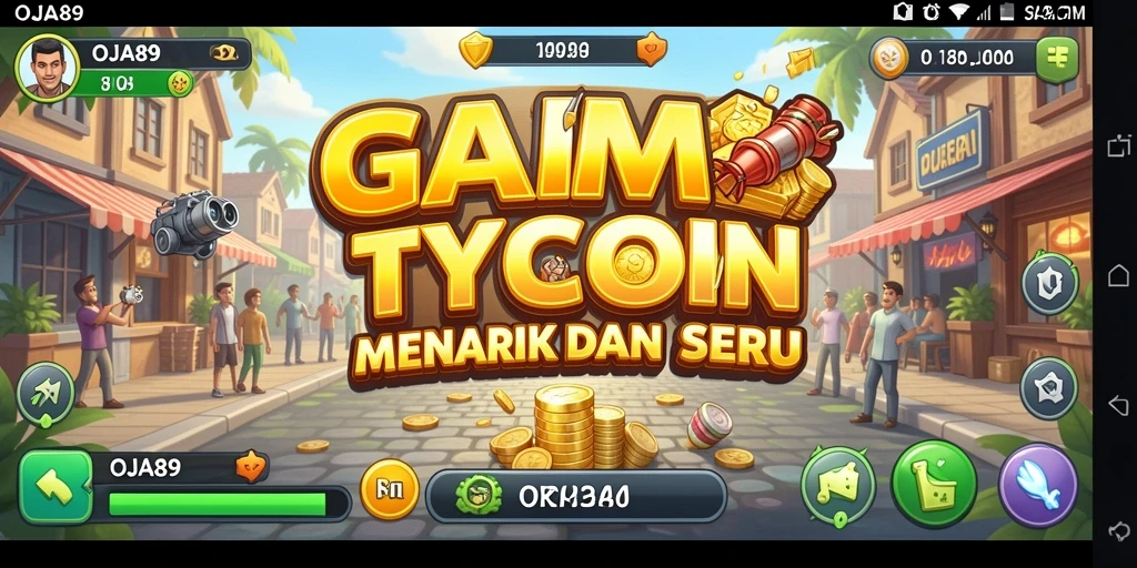 Screenshot OJA89 menampilkan pemain mengelola bisnis Tycoon dengan grafis yang menarik.
