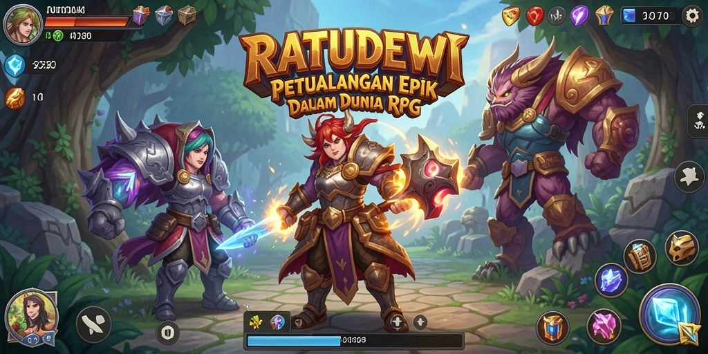 Screenshot gameplay menunjukkan aksi pertarungan yang mendebarkan di RATUDEWI.