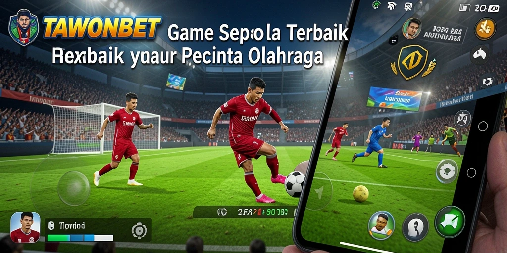 Tangkapan layar TAWONBET menampilkan aksi seru permainan sepak bola.